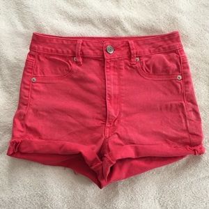 American Eagle Super High Waisted Denim Shorts